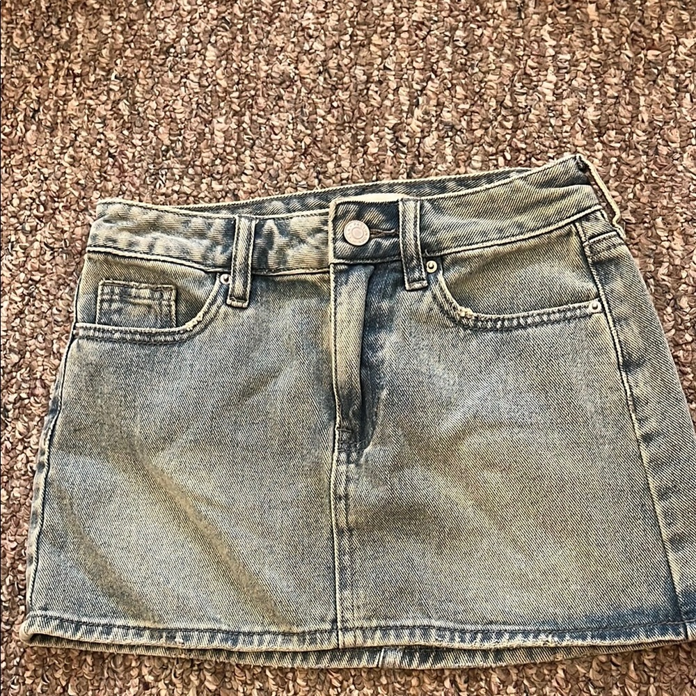 PacSun Blue and Gold Mini Skirt Casual